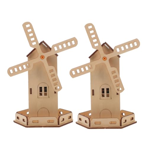 JOINPAYA Wissenschaftliches Experimentierspielzeug Für Kinder Solar-windmühlen-Set 2 Sets Kinderspielzeug Holzmontage von JOINPAYA