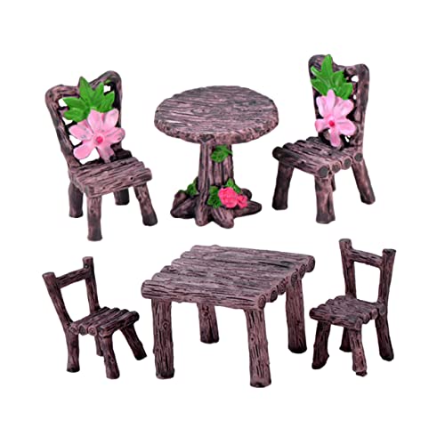 JOINPAYA 2 Sätze Moos Micro Landscape Ornamente für kinderspielzeug Mikrogarten Dekoration bahce mobilyası gartenmö stühle Miniaturgartenzubehör Winzige Möbel Harz Coffee von JOINPAYA