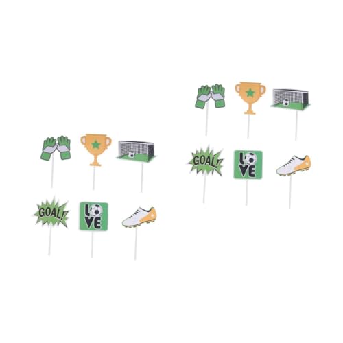 JOINPAYA 2 Sätze Party-cupcake- Party-kuchen-picks Fußball Tortendeko Fussball Cake Topper Fussball Kuchen Picks Kuchenpicks Aus Papier 24 Stück * 2 von JOINPAYA
