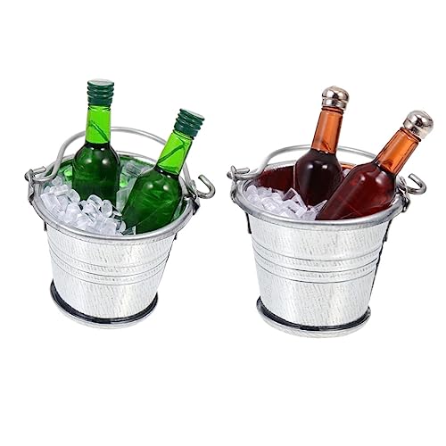 JOINPAYA 2 Sets Decor Set Bier Flaschen Metall Eimer Für Puppe Miniatur Zubehör JOINPAYA 2 Sets Decor Set Bier Flaschen Metall Eimer Für Puppe Miniatur Zubehör von JOINPAYA
