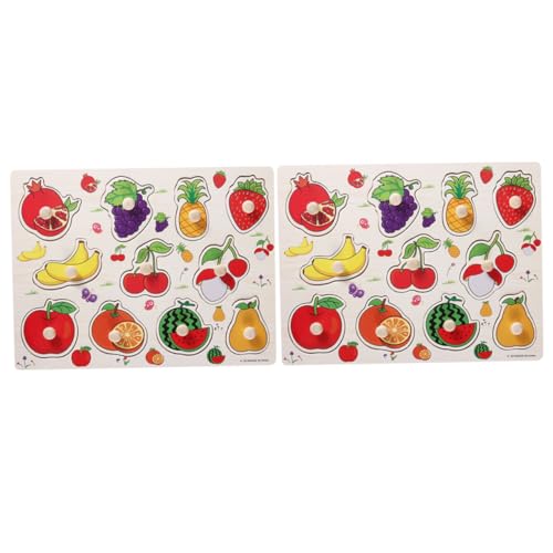 JOINPAYA 2sätze Junge Mädchen Früchte Puzzle Spielzeug Frühe Lernpuzzles Für Junge Mädchen Pädagogisches Spielzeug Mit Bunten Teilen Für Kreatives Spielen Und Lernen von JOINPAYA