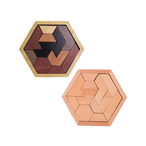 JOINPAYA 2 Sätze Sechseckige Scheibenbausteine ​​Für Kinderspiel Puzzlespielzeug Sechseck Puzzles Kleinkinder Kinderpuzzles Sechseck Tangram Puzzle Sechseck Puzzle Sechseck von JOINPAYA