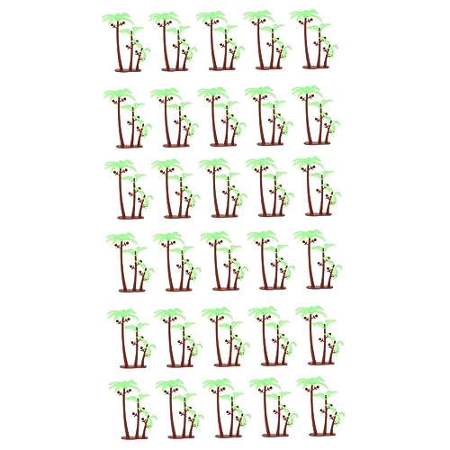 JOINPAYA 2 Sätze Simulierter Kleiner Kokosnussbaum Drehscheibe Cupcake-topper Prinzessin Hawaii Party Dekoration Sommerdeko Kuchen Simulation Kokosnussbaum Mini-kokosnussbaum 50 Stück * 2 von JOINPAYA