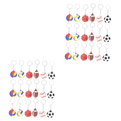 JOINPAYA 2 Sätze Teiliges Kreativer Schlüsselanhänger Für Sportbälle Fußball Basketball Volleyball Und Partygeschenke Für Zufällige 20 Stück * 2 von JOINPAYA