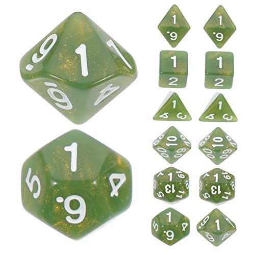 JOINPAYA 14-teiliges Mehrseitiges Würfelset Trpg-würfelset Gemusterte Glänzende Würfelrollspiel Würfelset Zum Spielen von JOINPAYA