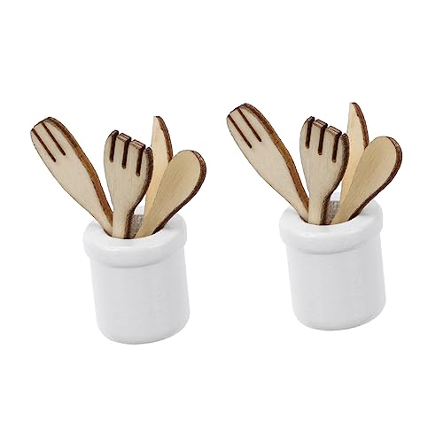 JOINPAYA 2sätze Miniatur Küchengeräte Set Aus Holz Teiliges Zubehör Für Puppenstuben Inklusive Spatel Und Für Kreatives Spiel Und Dekoration Mini-häusern von JOINPAYA