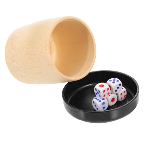 JOINPAYA 2 Satz Siebbecher aus Bambus Tischwürfelbecher Stangenwürfelhalter schütteln Halter Barzubehör Würfelbecher für Party Würfelspielbecher Flexible Würfelhalter Plastik von JOINPAYA