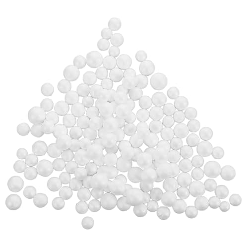 JOINPAYA 2 Schaumstoffkugeln basteln Weiche Schaumstoffkugeln DIY Basteln Schaumstoffkugeln für Puppen Schaumperlen Mini-Schaumkugeln Weiß von JOINPAYA