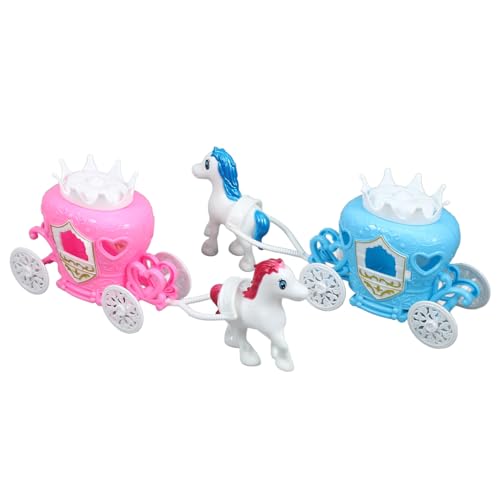 JOINPAYA 2 Stück Einhorn Schloss Fantasie Kürbis Kutsche Figuren für Rollenspiele und Dekoration für Feiertage für Partys und Besondere Anlässe von JOINPAYA