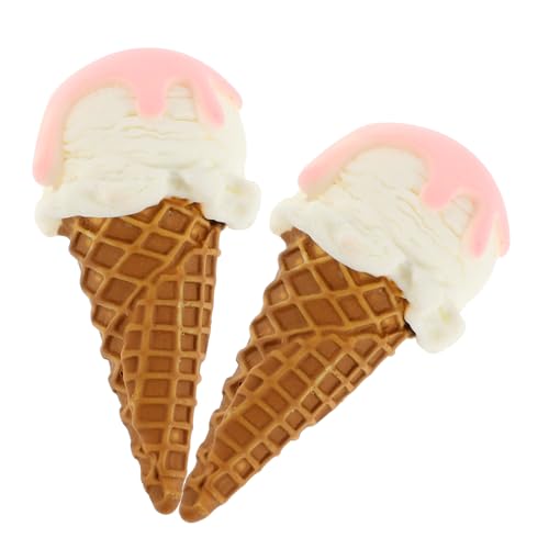 JOINPAYA 2 Stück Eismodell Künstliche Nahrungsmittel Zur Ausstellung Gefälschte Eiswaffel Realistisches Lebensmittelspielzeug Dekorationen Für Eiscreme-Geburtstagsfeiern Harz JOINPAYA 2 Stück Eismodell Künstliche Nahrungsmittel Zur Ausstellung Gefälschte Eiswaffel Realistisches Lebensmittelspielzeug Dekorationen Für Eiscreme-Geburtstagsfeiern Harz von JOINPAYA