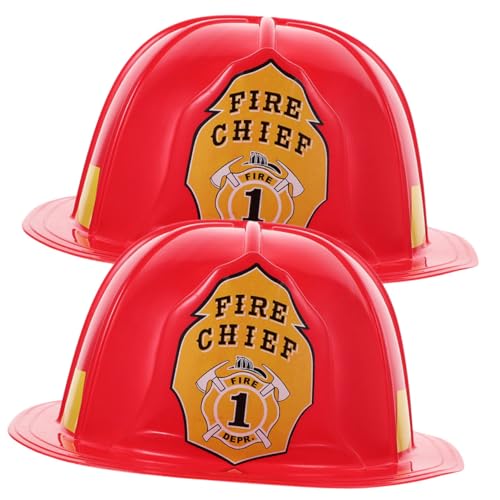 JOINPAYA 2 Stück Feuerwehrmann Helm aus Kunststoff Roter Feuerwehrhut für Erwachsene Party Favor Cosplay Zubehör für Karneval Halloween und Mottoparty JOINPAYA 2 Stück Feuerwehrmann Helm aus Kunststoff Roter Feuerwehrhut für Erwachsene Party Favor Cosplay Zubehör für Karneval Halloween und Mottoparty von JOINPAYA