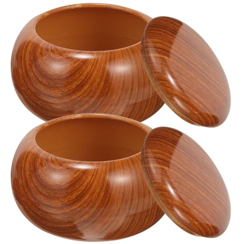 JOINPAYA 2 Stücke Retro Holz Stücke Topf Einfache Lagerung Jar Für Gehen Spiel Stücke Box Deckel Tragbare Lagerung Fall JOINPAYA 2 Stücke Retro Holz Stücke Topf Einfache Lagerung Jar Für Gehen Spiel Stücke Box Deckel Tragbare Lagerung Fall von JOINPAYA