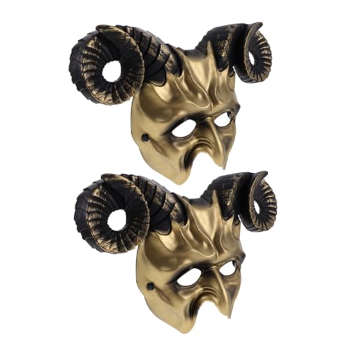 JOINPAYA 2 Stück Gehörnte Halloween Masken Halbgesichtsmaske Mit Tiermotiv Für Maskenpartys – Dekorative Cosplay Requisite Für Festivals Und Feiertagsveranstaltungen JOINPAYA 2 Stück Gehörnte Halloween Masken Halbgesichtsmaske Mit Tiermotiv Für Maskenpartys – Dekorative Cosplay Requisite Für Festivals Und Feiertagsveranstaltungen von JOINPAYA