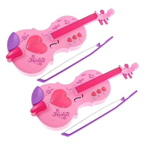 JOINPAYA 2 Stück Geigenspielzeug Für Kindergeige Kinderinstrument Geigenspielzeug Aus Kunststoff Violine Musikspielzeug Für Anfänger Musikpädagogisches Plastik von JOINPAYA