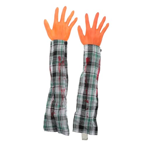 JOINPAYA 2 Stück Halloween Gruselige Gefälschte Hand-Requisiten Realistische Gebrochene Blutige Hände Körperteile Für Spukhaus-Dekoration Party Fotoautomaten-zubehör Kostüm Streich von JOINPAYA