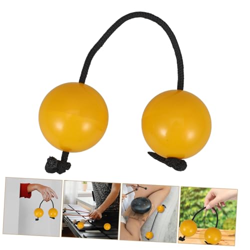JOINPAYA 2 Stück Hand Shaker Balls Sandball Rhythmus Instrument Percussion Maracas für Musikunterricht Partys Konzerte Gelb von JOINPAYA