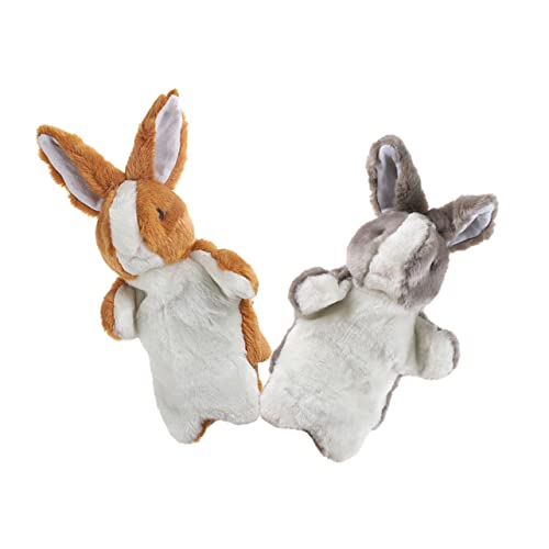 JOINPAYA 2 Stück Hase Handpuppe interaktives Puppen Handspielzeug für Vorstellungskraft spielzeuge für Marionette Kaninchenhand Hasen kurzer Plüsch Brown JOINPAYA 2 Stück Hase Handpuppe interaktives Puppen Handspielzeug für Vorstellungskraft spielzeuge für Marionette Kaninchenhand Hasen kurzer Plüsch Brown von JOINPAYA
