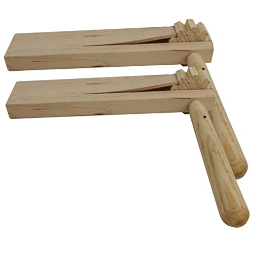 JOINPAYA 2 Stück Kastagnetten aus Holz Ratsche Hersteller Musical Handklöppel Krachmacher Drehkastagnette aus Holz musikalisches Kastagnetten-Instrument hölzern JOINPAYA 2 Stück Kastagnetten aus Holz Ratsche Hersteller Musical Handklöppel Krachmacher Drehkastagnette aus Holz musikalisches Kastagnetten-Instrument hölzern von JOINPAYA