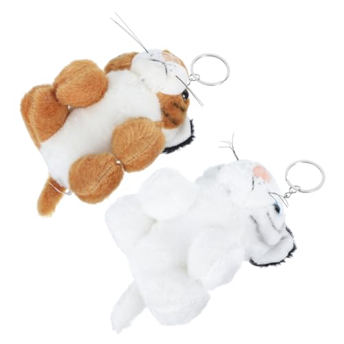 JOINPAYA 2 Stück Kleine Tigerverzierung Cartoon-Tiger-Puppen Hübsche Puppe Puppenspielzeug Zuhause Tigerpuppen Tiger-modellierpuppe Tigerpuppe Heimpuppendekore Plüsch von JOINPAYA