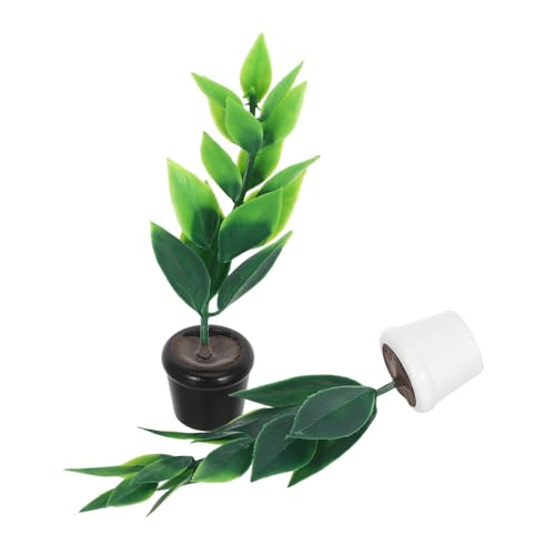 JOINPAYA 2 Stück Kunststoff – Für Pflanzenbedarf Bonsai Zubehör Ornament Künstliche Pflanzen Gartenpflanzer Grünes Modell Miniatur Topf Mikrolandschaft Niedlicher Kleiner Mini JOINPAYA 2 Stück Kunststoff – Für Pflanzenbedarf Bonsai Zubehör Ornament Künstliche Pflanzen Gartenpflanzer Grünes Modell Miniatur Topf Mikrolandschaft Niedlicher Kleiner Mini von JOINPAYA
