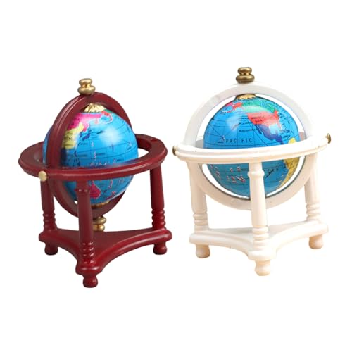 JOINPAYA 2 Stück Lernglobus Für Puppenhaus Dekoration Kinderspielzeug Arbeitszimmer Miniatur Miniatur Für Puppenhaus Modell Fürs Arbeitszimmer von JOINPAYA