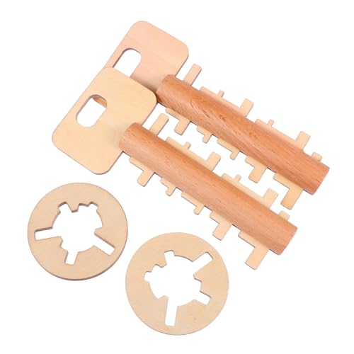 JOINPAYA 2 Stück Lernspielzeug Für Kinderspielzeug Interlock- Luban-Lock- Schlüsselspielzeug Zum Entwirren Schlüsselspielzeug Entsperren Reines Holz Yellow von JOINPAYA