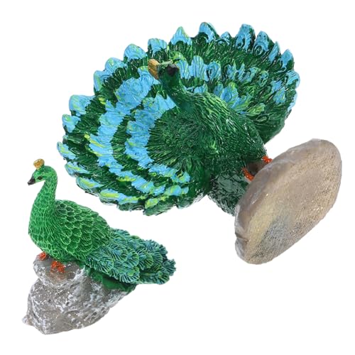 JOINPAYA 2 Stück Mikrolandschaftstiere Tier-Bonsai-Figuren Gartenspielzeug Gartenfee Tee-Haustier- DIY Terrarium-Aquarium-Dekoration Gartenschmuck Garten Tier Pfau Green Harz JOINPAYA 2 Stück Mikrolandschaftstiere Tier-Bonsai-Figuren Gartenspielzeug Gartenfee Tee-Haustier- DIY Terrarium-Aquarium-Dekoration Gartenschmuck Garten Tier Pfau Green Harz von JOINPAYA