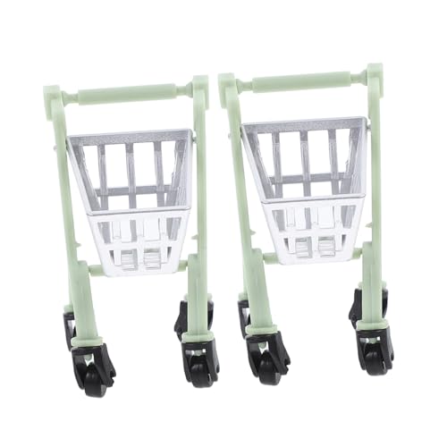 JOINPAYA 2 Stück Mini Einkaufswagen Modell Kleiner Trolley Puppenhaus Dekoration Realistisches für Accessoire für Miniaturlandschaften und DIY Projekte JOINPAYA 2 Stück Mini Einkaufswagen Modell Kleiner Trolley Puppenhaus Dekoration Realistisches für Accessoire für Miniaturlandschaften und DIY Projekte von JOINPAYA