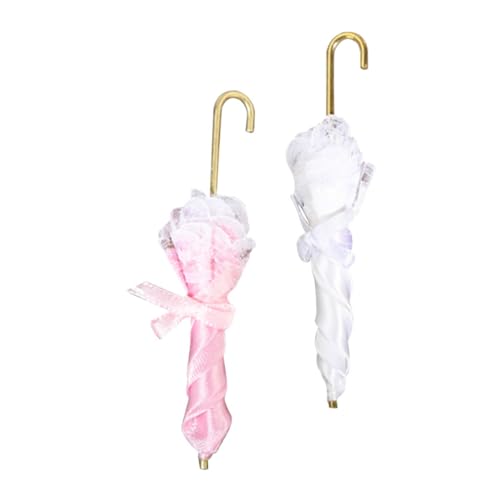 JOINPAYA 2 Stück Mini-Regenschirm adventsgeschenke mini Simulated Umbrella Model Mini House Decoration Miniature House Umbrella Lernspielzeug für Puppenschirm Stoff von JOINPAYA