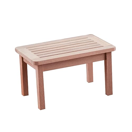 JOINPAYA 2 Stück Mini-Schreibtisch holzspielzeug doll House Dollhouse holzspielsachen puppenstubenzubehör puppenhausmöbel holzdeko kleine Schreibtischmöbel Mini-Holztisch Hölzern von JOINPAYA