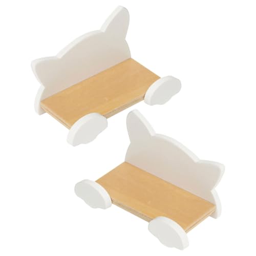 JOINPAYA 2 Stück Mini-lagerregal Winzig Klein Hoch Miniaturen Desktop-miniaturregal Miniaturspielzeug Zarte Mini-hausdekoration Minimöbel Birke Weiß von JOINPAYA