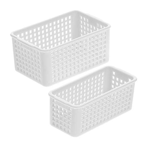 JOINPAYA 2 Stück Miniatur Aufbewahrungskörbe für Puppenhaus Deko Zubehör für Mini Haus Layout Vivid Storage Basket Modelle Weiß für DIY Puppenhaus Zubehör von JOINPAYA