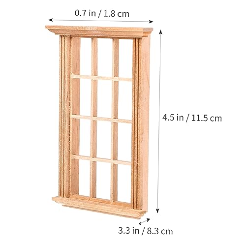 JOINPAYA 2 Stück Miniatur Puppenhaus Fensterrahmen aus Holz Realistische Zwölfteilige Gitterfenster Geeignet als Dekoration und Foto Requisite für Puppenhäuser Langlebig und Detailgetreu von JOINPAYA