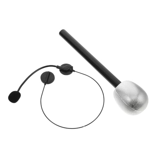 JOINPAYA 2 Stück Promi-Kleid Fake-Mikrofon-Set Mikrofon Kopfhörer Bühnenrequisiten Sänger-Headset Falsches Kopfmikrofon gefälschtes Headset Mikrofon-Headset-Stütze Kostümprop Plastik Silver JOINPAYA 2 Stück Promi-Kleid Fake-Mikrofon-Set Mikrofon Kopfhörer Bühnenrequisiten Sänger-Headset Falsches Kopfmikrofon gefälschtes Headset Mikrofon-Headset-Stütze Kostümprop Plastik Silver von JOINPAYA