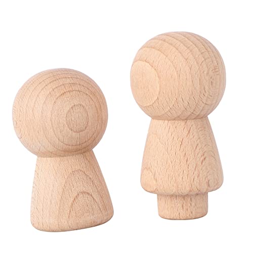 JOINPAYA 2 Stück Puppe mit großem Kopf Fingerpuppen Marionette bastelset basteln für holzspielsachen DIY-Zubehör beemysafe puppenmalerei DIY zubehör hölzern von JOINPAYA
