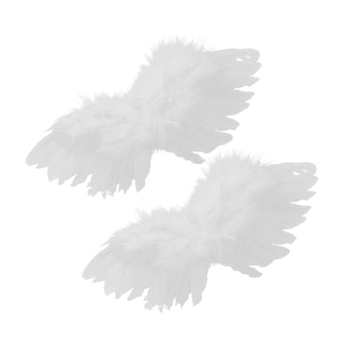 JOINPAYA 2 Stück Puppenflügel Engelsflügel u Engelsflügel Kostüm Damen Teufelsflügel Feenflügel engelsflügel deko weißer Engel kleine Engelsflügel Flügelstütze künstliche Feder von JOINPAYA