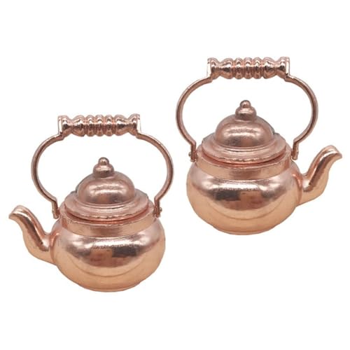 JOINPAYA 2 Stück Puppenhaus Miniatur Essen Leere Tasse Wasser Tasse Mini Modell Zubehör für kinderspielzeug Mini-Teekessel Miniatur-Küchengerät wasserkocher Golden JOINPAYA 2 Stück Puppenhaus Miniatur Essen Leere Tasse Wasser Tasse Mini Modell Zubehör für kinderspielzeug Mini-Teekessel Miniatur-Küchengerät wasserkocher Golden von JOINPAYA
