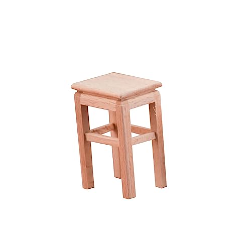 JOINPAYA 2 Stück Puppenhausdekoration Mini Kleiner Sitz kleine Holzmöbel Miniatur-Stuhlfiguren Mini-Holzsitz Bambus von JOINPAYA
