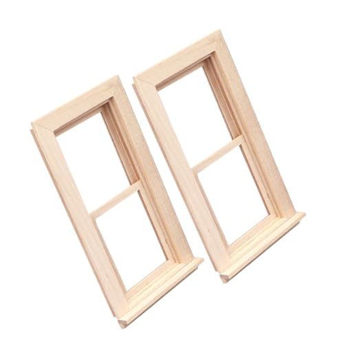 JOINPAYA 2stücke Teiliges Holzfenster Für Puppenhäuser Miniatur Fensterrahmen Für Projekte Unvollendetes Holz Für Kreative Dekoration Und Interaktives Spielzeug von JOINPAYA