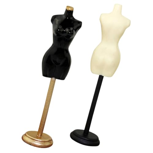 JOINPAYA 2 Stück Puppenkleidungsmodell Miniatur Mädchen Schaufensterpuppenhalter Puppenkleiderform für Toys игрушки для девочек Mini-Hausschmuck dekoratives Puppenmodell Harz von JOINPAYA