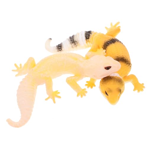 JOINPAYA 2 Stück Realistische Kunststoff Eidechsen Figuren mit Lebensechten Farben und Details Pädagogisches Reptilien für Garten Dekoration und Tierwissen Vermittlung von JOINPAYA