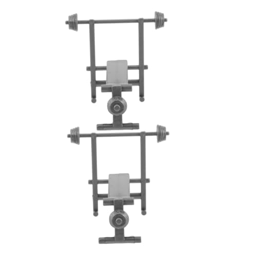 JOINPAYA 2 Stück Realistisches Gym Playset mit Hantelbank und Zubehör für Kreative Innenraumausstattung und DIY Dekoration von JOINPAYA