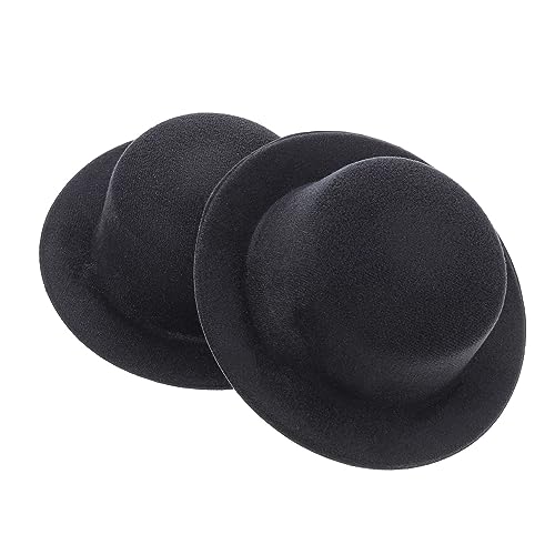 JOINPAYA 2 Stück Schlüsselanhänger Diy Billycock Würfelschneider Diy Nähhandwerk Kopfbedeckung, Formelle Hüte Diy-material Für Haarnadeln Diy-tops-hüte Haarnadelmaterial Black Stoff von JOINPAYA