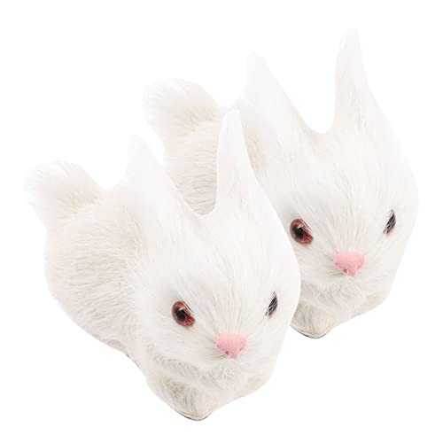 JOINPAYA 2 Stück Simulation Kaninchen kunstpelz Faux fur Lebendige Kaninchensimulation hasenfiguren nachsprechende stofftiere Kaninchenmodelle Simulations-Kaninchenspielzeug Plastik Weiß JOINPAYA 2 Stück Simulation Kaninchen kunstpelz Faux fur Lebendige Kaninchensimulation hasenfiguren nachsprechende stofftiere Kaninchenmodelle Simulations-Kaninchenspielzeug Plastik Weiß von JOINPAYA