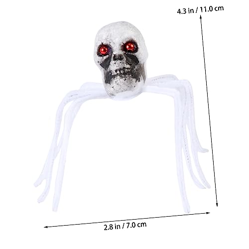 JOINPAYA 2 Stück Spinnenrequisiten Halloween Geisterspinne Horror-schädel-Spinnen-Requisite Simulation Schädelspinne Weiß von JOINPAYA