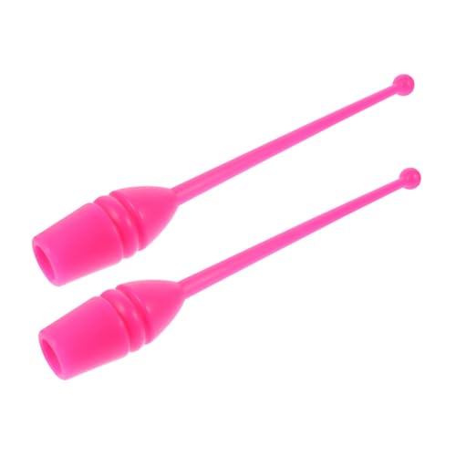 JOINPAYA 2 Stück Tanzstock rhythmischer Stock Calisthenics-Stick drinnen Gymnastikstock Mädchen stolpern Stock für rhythmische Gymnastik Plastikstab Kunstturn-Requisite Rosa von JOINPAYA