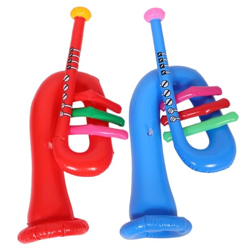 JOINPAYA 2 Stück Teiliges Aufblasbares Trompeten für PVC Musikinstrument Realistische Party Deko Wiederverwendbare Bühnenrequisiten Rot und Blau für Auftritte und Feiern JOINPAYA 2 Stück Teiliges Aufblasbares Trompeten für PVC Musikinstrument Realistische Party Deko Wiederverwendbare Bühnenrequisiten Rot und Blau für Auftritte und Feiern von JOINPAYA