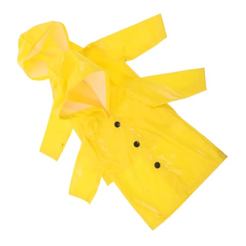 JOINPAYA 2 Stück Teiliges Gelber Puppen-Regenmantel aus Wasserdichtem Material für Puppen Einfach Anzuziehen Schützende Regenjacke für Plüschtiere und Sammelfiguren von JOINPAYA