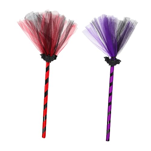 JOINPAYA 2 Stück Teiliges Halloween Hexenbesen aus Dekorativem Netzstoff Leichtes Party Deko Accessoire in Rot und für Gruselige Hexen Cosplay und Stimmungsvolle Festgestaltung JOINPAYA 2 Stück Teiliges Halloween Hexenbesen aus Dekorativem Netzstoff Leichtes Party Deko Accessoire in Rot und für Gruselige Hexen Cosplay und Stimmungsvolle Festgestaltung von JOINPAYA