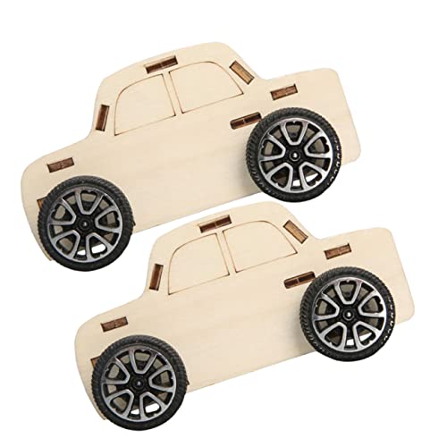 JOINPAYA 2 Stück Teiliges Holzauto Bausatz DIY Lernspielzeug für Wissenschaftliches Experimentierset Bastelspiel für Ab Jahren Fördert Vorstellungskraft und Eltern Junge Mädchen von JOINPAYA